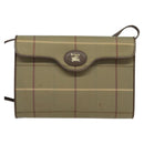 Burberrys Nova Check Shoulder Bag Canvas Beige Gold Auth BA2751-13