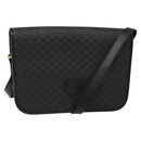 GUCCI Micro GG Supreme Shoulder Bag PVC Black Gold 001 104 0915 Auth BA2752-1