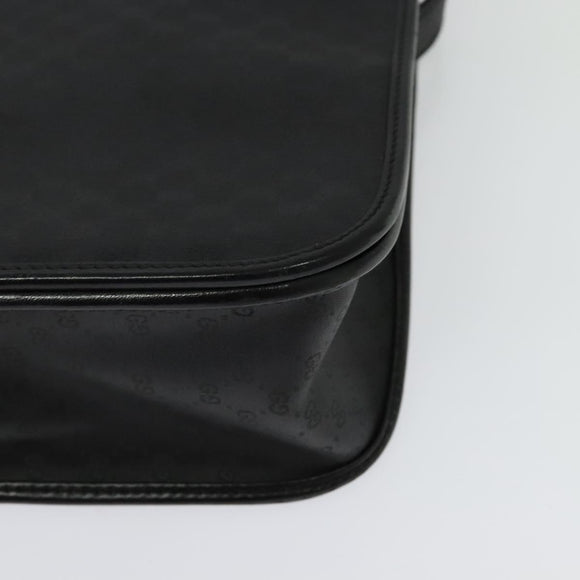 GUCCI Micro GG Supreme Shoulder Bag PVC Black Gold 001 104 0915 Auth BA2752