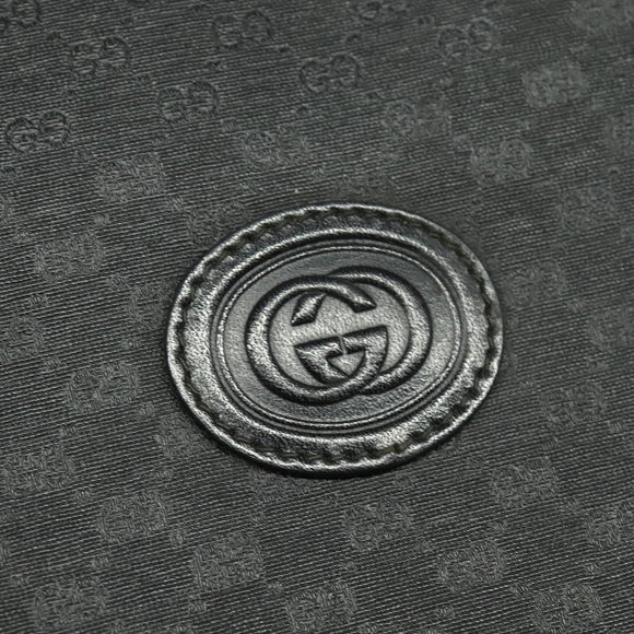 GUCCI Micro GG Supreme Shoulder Bag PVC Black Gold 001 104 0915 Auth BA2752