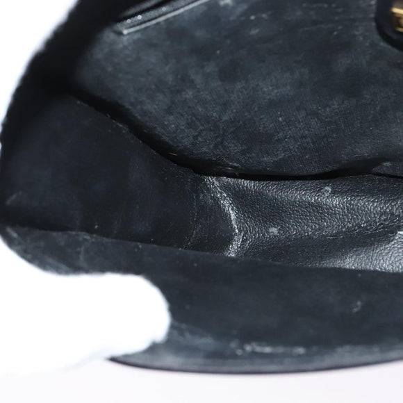 GUCCI Micro GG Supreme Shoulder Bag PVC Black Gold 001 104 0915 Auth BA2752