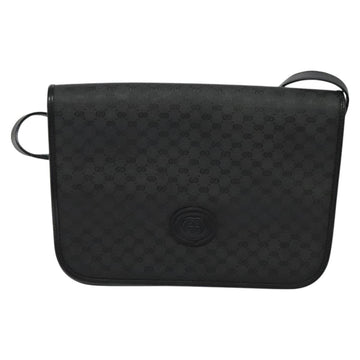 GUCCI Micro GG Supreme Shoulder Bag PVC Black Gold 001 104 0915 Auth BA2752 - 0