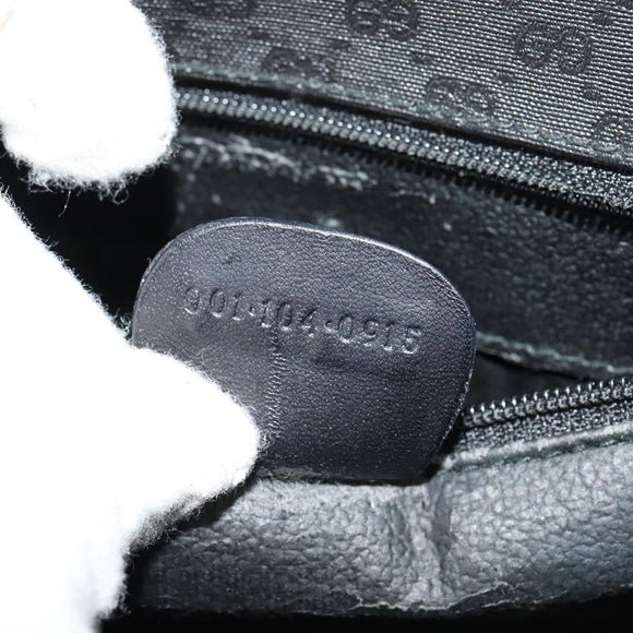 GUCCI Micro GG Supreme Shoulder Bag PVC Black Gold 001 104 0915 Auth BA2752