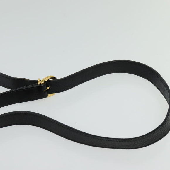 GUCCI Micro GG Supreme Shoulder Bag PVC Black Gold 001 104 0915 Auth BA2752