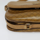 CELINE Macadam Canvas Shoulder Bag Brown Gold Auth BA2757-10