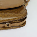 CELINE Macadam Canvas Shoulder Bag Brown Gold Auth BA2757-14