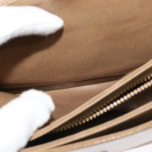 CELINE Macadam Canvas Shoulder Bag Brown Gold Auth BA2757