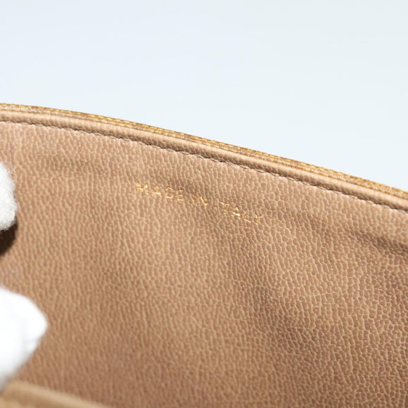 CELINE Macadam Canvas Shoulder Bag Brown Gold Auth BA2757