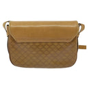 CELINE Macadam Canvas Shoulder Bag Brown Gold Auth BA2757-2