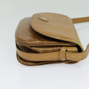 CELINE Macadam Canvas Shoulder Bag Brown Gold Auth BA2757-4