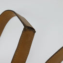 CELINE Macadam Canvas Shoulder Bag Brown Gold Auth BA2757-9