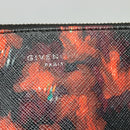 GIVENCHY Clutch Bag Safiano Leather Red Silver Auth BA2760-8