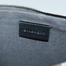 GIVENCHY Clutch Bag Safiano Leather Red Silver Auth BA2760-9