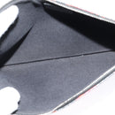 GIVENCHY Clutch Bag Safiano Leather Red Silver Auth BA2760-10