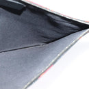 GIVENCHY Clutch Bag Safiano Leather Red Silver Auth BA2760-11