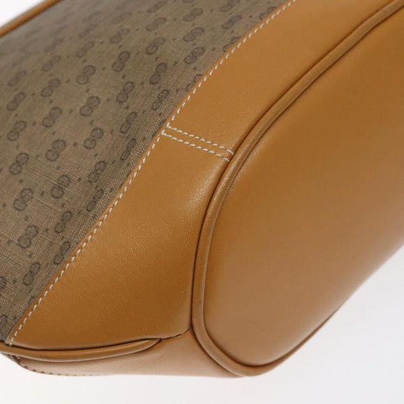 GUCCI Micro GG Supreme Shoulder Bag PVC Beige Gold Auth BA2767