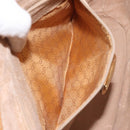 GUCCI Micro GG Supreme Shoulder Bag PVC Beige Gold Auth BA2767-21