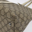 GUCCI GG Supreme Hand Bag PVC Beige Gold 116 02 080 Auth BA2772-9