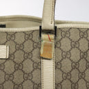 GUCCI GG Supreme Hand Bag PVC Beige Gold 116 02 080 Auth BA2772-10