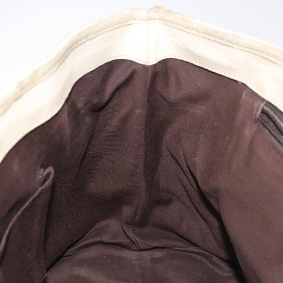 GUCCI GG Supreme Hand Bag PVC Beige Gold 116 02 080 Auth BA2772