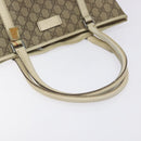 GUCCI GG Supreme Hand Bag PVC Beige Gold 116 02 080 Auth BA2772-7