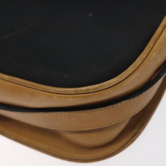 CELINE Shoulder Bag Canvas Black Gold Auth BA2774