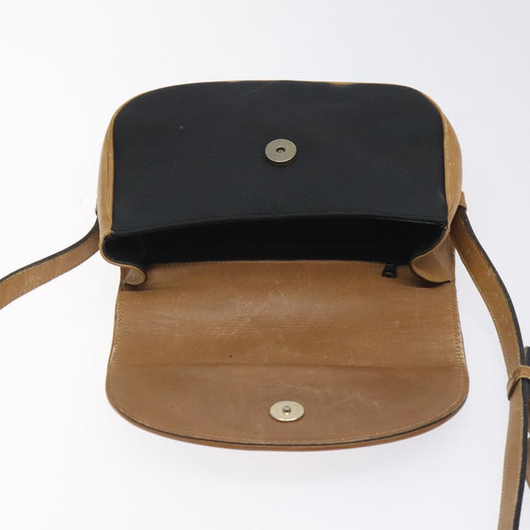 CELINE Shoulder Bag Canvas Black Gold Auth BA2774