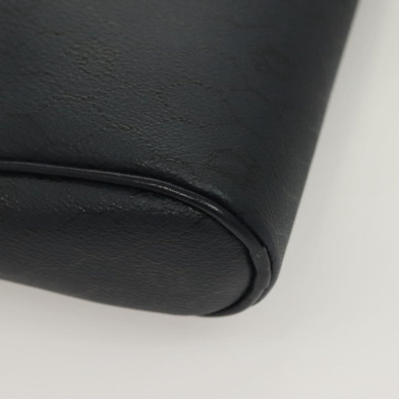 Christian Dior Honeycomb Canvas Shoulder Bag PVC Navy gold Auth BA2781