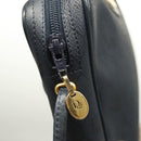Christian Dior Honeycomb Canvas Shoulder Bag PVC Navy gold Auth BA2781-9
