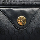 Christian Dior Honeycomb Canvas Shoulder Bag PVC Navy gold Auth BA2781-15