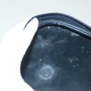 Christian Dior Honeycomb Canvas Shoulder Bag PVC Navy gold Auth BA2781-17