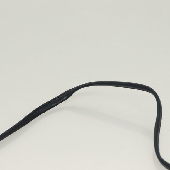 Christian Dior Honeycomb Canvas Shoulder Bag PVC Navy gold Auth BA2781