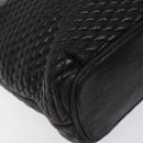 BALLY Chain Shoulder Bag Leather Black Gold Auth BA2785-11