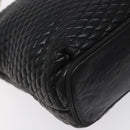 BALLY Chain Shoulder Bag Leather Black Gold Auth BA2785-13