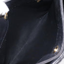 BALLY Chain Shoulder Bag Leather Black Gold Auth BA2785-20