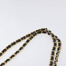 BALLY Chain Shoulder Bag Leather Black Gold Auth BA2785-8