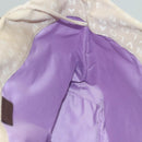 BVLGARI Logo Mania Tote Bag Canvas Leather Beige Silver Auth BA2788-18