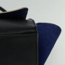 CELINE Trapeze Handtasche Wildleder 2-Wege Beige Gold Auth BA2807-15