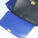 CELINE Trapeze Handtasche Wildleder 2-Wege Beige Gold Auth BA2807-10