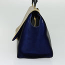 CELINE Trapeze Handtasche Wildleder 2-Wege Beige Gold Auth BA2807-4