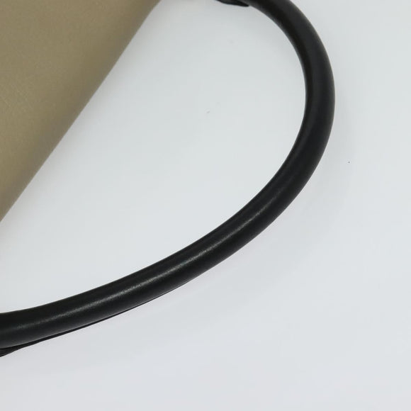 CELINE Trapeze Handtasche Wildleder 2-Wege Beige Gold Auth BA2807