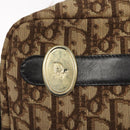 Christian Dior Trotter Canvas Shoulder Bag Brown Gold Auth BA2808-17