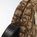 Christian Dior Trotter Canvas Shoulder Bag Brown Gold Auth BA2808-10