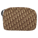 Christian Dior Trotter Canvas Shoulder Bag Brown Gold Auth BA2808-2
