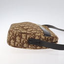 Christian Dior Trotter Canvas Shoulder Bag Brown Gold Auth BA2808-3