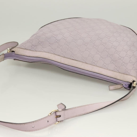 GUCCI GG Canvas Guccissima Bag Leather Outlet Purple Gold 272380 Auth BA2809