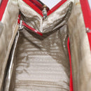 PRADA Hand Bag Enamel Red Silver Auth BA2814-22