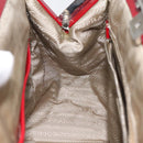 PRADA Hand Bag Enamel Red Silver Auth BA2814-23