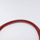 PRADA Hand Bag Enamel Red Silver Auth BA2814-14