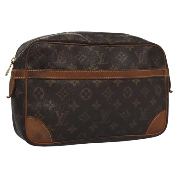 LOUIS VUITTON Monogram Compiegne 28 Clutch Bag M51845 LV Auth BA282